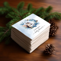 Winter Squirrel Watercolor Kinderdusche