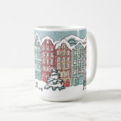 Winter-Stadtszene Kaffeetasse (VorderseiteRechts)