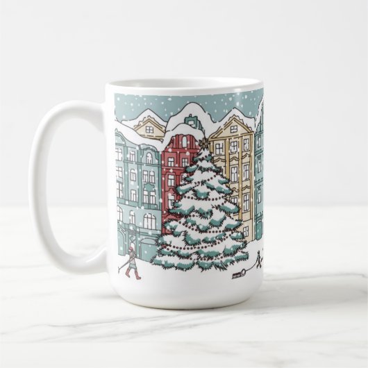 Winter-Stadtszene Kaffeetasse (Links)