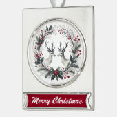 Winter Stag Wreath – Elegant Christmas Ornament (Links)
