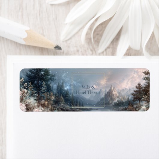 Winter Stardust Fairytale Castle Return Address (Insitu)