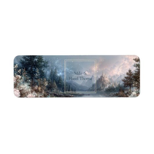 Winter Stardust Fairytale Castle Return Address (Vorne)