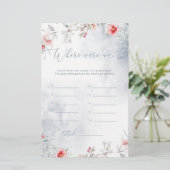 Winter staubig blue Wo waren wir Brautparty (Stehend Vorderseite)