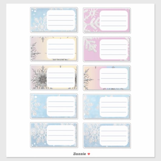 Winter Stickers Weihnachtsdekals Geschenkmarken Pl Aufkleber (Blatt)