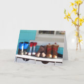 Winter stickt alles in einer Reihe - Martha's Vine Karte (Gelbe Blume)