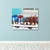 Winter stickt alles in einer Reihe - Martha's Vine Leinwanddruck (Insitu (Holzboden))