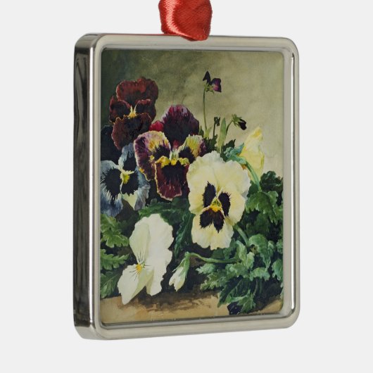 Winter-Stiefmütterchen, 1884 Silbernes Ornament (Rechts)