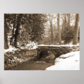 Winter Stone Bridge Poster (Vorne)