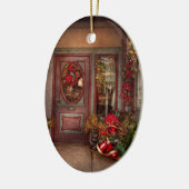 Winter - Store - Dressed für Ferien Keramik Ornament (Links)