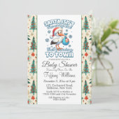 Winter Stork Wertvoll Ankündigung Kinderdusche (Stehend Vorderseite)