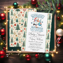 Winter Stork Wertvoll Ankündigung Kinderdusche