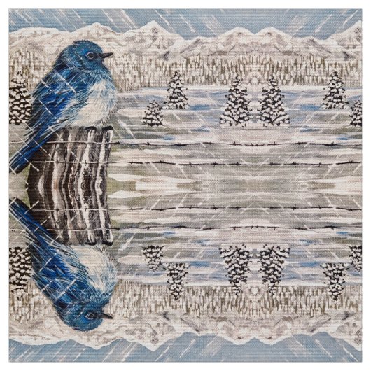 Winter Storm Bluebird Stoff (Muster)