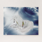 Winter Storm Fantasy Holiday Unicorn Puzzle (Horizontal)