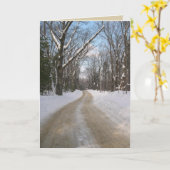 Winter-Straßen-Fotografie-Gruß-Karte Karte (Gelbe Blume)