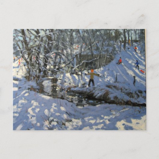 Winter Stream Derbyshire Postkarte (Vorderseite)