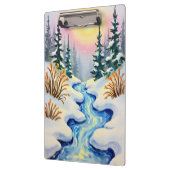 Winter Stream Landschaft Klemmbrett (Links)