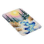 Winter Stream Landschaft Magnet (Rechte Seite)