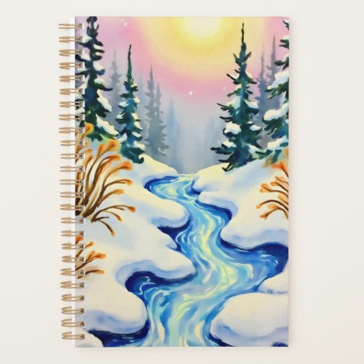 Winter Stream Landschaft Planer (Vorderseite)