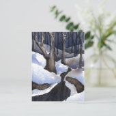 "Winter Streams #2" Landstraßen Postkarte (Stehend Vorderseite)