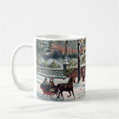Winter Street Weihnachtsabend Kaffeetasse (Links)