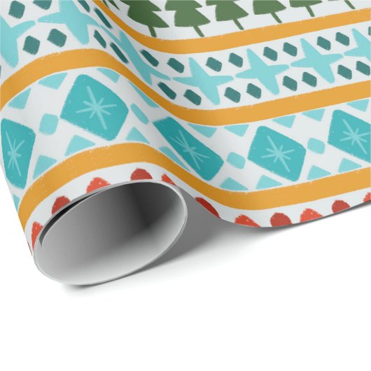 Winter-Strick Geschenkpapier (Rolleneckpunkt)