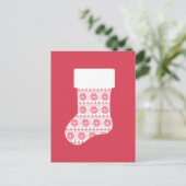 Winter Strick Weihnachten Strumpf Postkarte (Stehend Vorderseite)