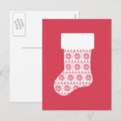 Winter Strick Weihnachten Strumpf Postkarte (Vorne/Hinten)