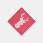 Winter Strick Weihnachts-Rentierpapier Napkins Serviette (Ecke)