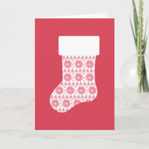 Winter Strick Weihnachts Strumpf Card Feiertagskarte