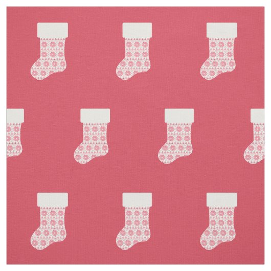Winter Strick Weihnachts Strumpf Fabric Stoff (Muster)