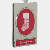 Winter Strick Weihnachts Strumpf Ornament (Rechts)