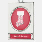 Winter Strick Weihnachts Strumpf Ornament (Links)