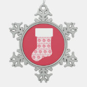 Winter Strick Weihnachts Strumpf Ornament (Vorderseite)