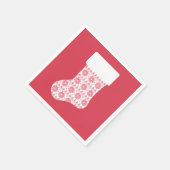 Winter Strick Weihnachts Strumpf Paper Napkins Serviette (Ecke)