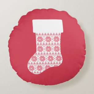 Winter Strick Weihnachts Strumpf Rundkissen Rundes Kissen