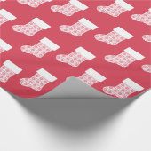 Winter Strick Weihnachts Strumpf Wrapping Paper Geschenkpapier (Ecke)