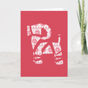 Winter Strick Weihnachts Weihnachten Bockkarte