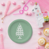 Winter-Strick-Weihnachtsbaum-Papier-Teller Pappteller (Party)