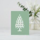 Winter Strick Weihnachtsbaum Postkarte (Stehend Vorderseite)