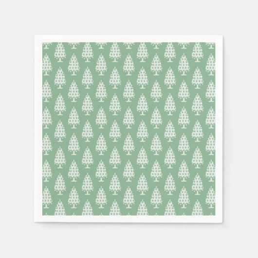 Winter Strick Weihnachtsbaumpapier Napkins Serviette (Vorderseite)