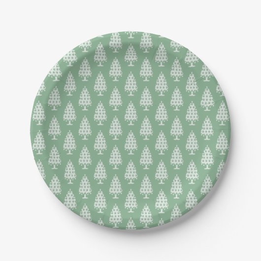 Winter Strick Weihnachtsbaumplatten Pappteller (Vorderseite)