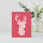 Winter Strick Weihnachtsmann Postkarte (Stehend Vorderseite)