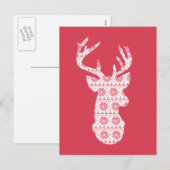 Winter Strick Weihnachtsmann Postkarte (Vorne/Hinten)