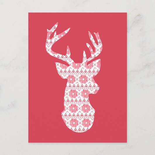 Winter Strick Weihnachtsmann Postkarte (Vorderseite)