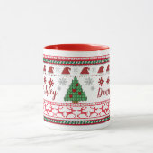 Winter strickt Funny Holiday Tasse (Zentrum)
