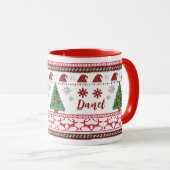 Winter strickt Funny Holiday Tasse (VorderseiteRechts)