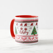 Winter strickt Funny Holiday Tasse (Vorderseite Links)