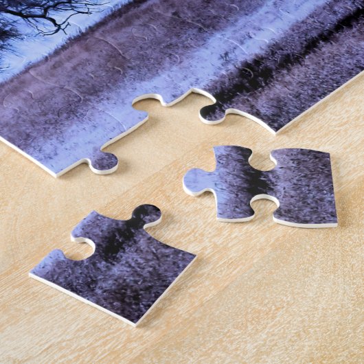 Winter Sturmbrauen in den Bergen - 16x20 Zoll Puzzle (Seite)