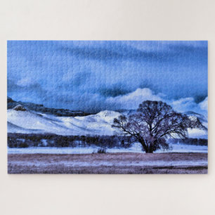 Winter Sturmbrauen in den Bergen - 20x30 Zoll Puzzle