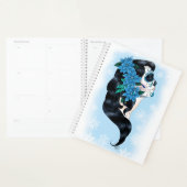 Winter Sugar Skull Blaue Schneeflocken Planer (Anzeige)
